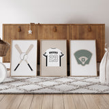 Personalized Baseball Wall Art – Custom Name & Number