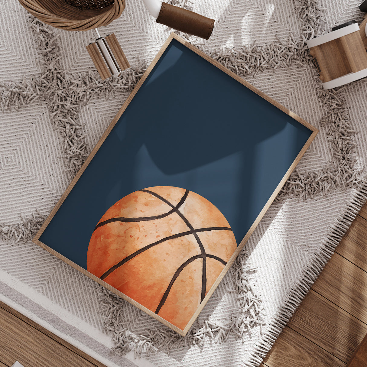 Basketball Wall Art – Watercolor Style Print