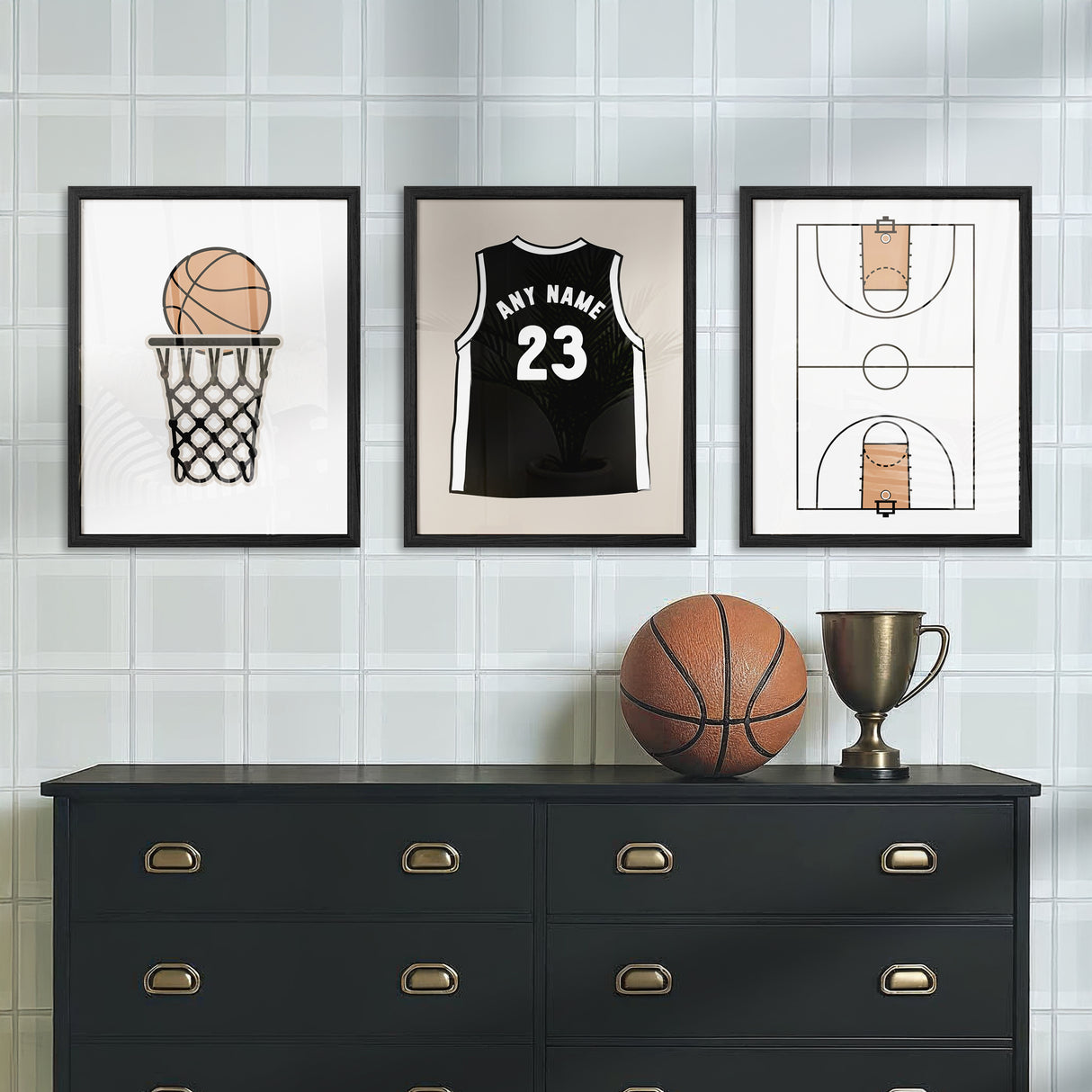 Basketball Wall Art Set