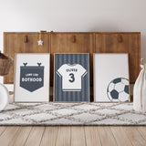 Soccer Wall Art Set of 3 Prints