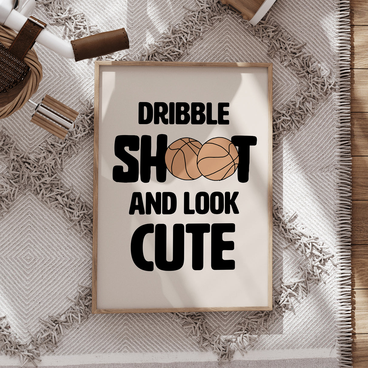 Basketball Nursery Wall Art – Dribble, Shoot, and Look Cute