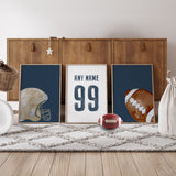 Football Watercolor - Set of 3 Posters