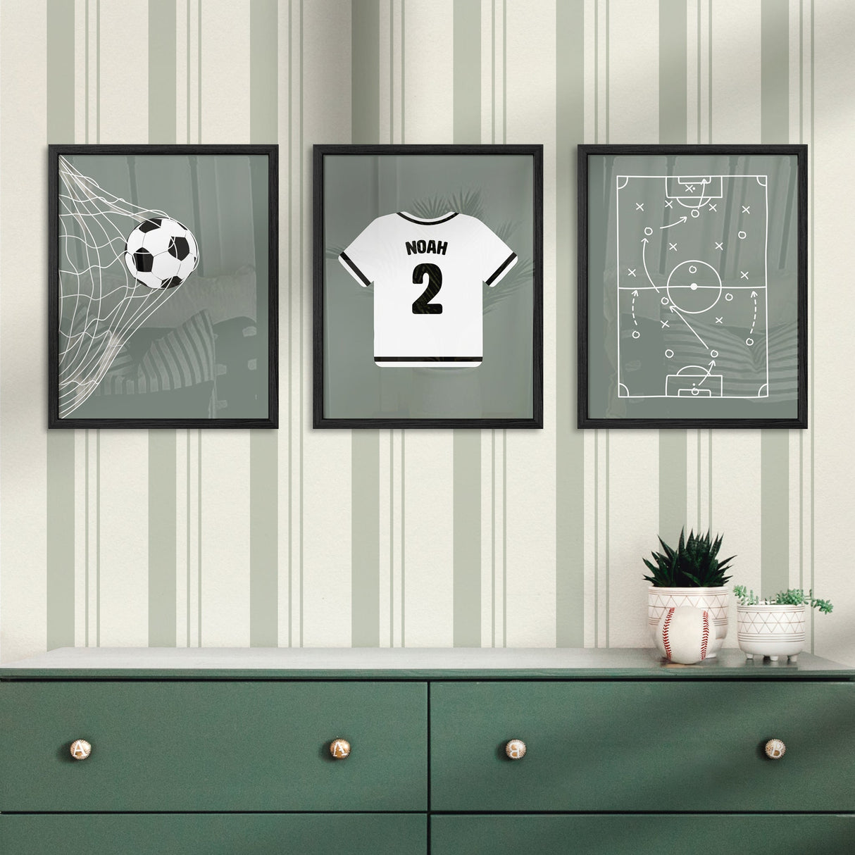 Soccer Wall Art Set – Soccer Ball & Game Plan