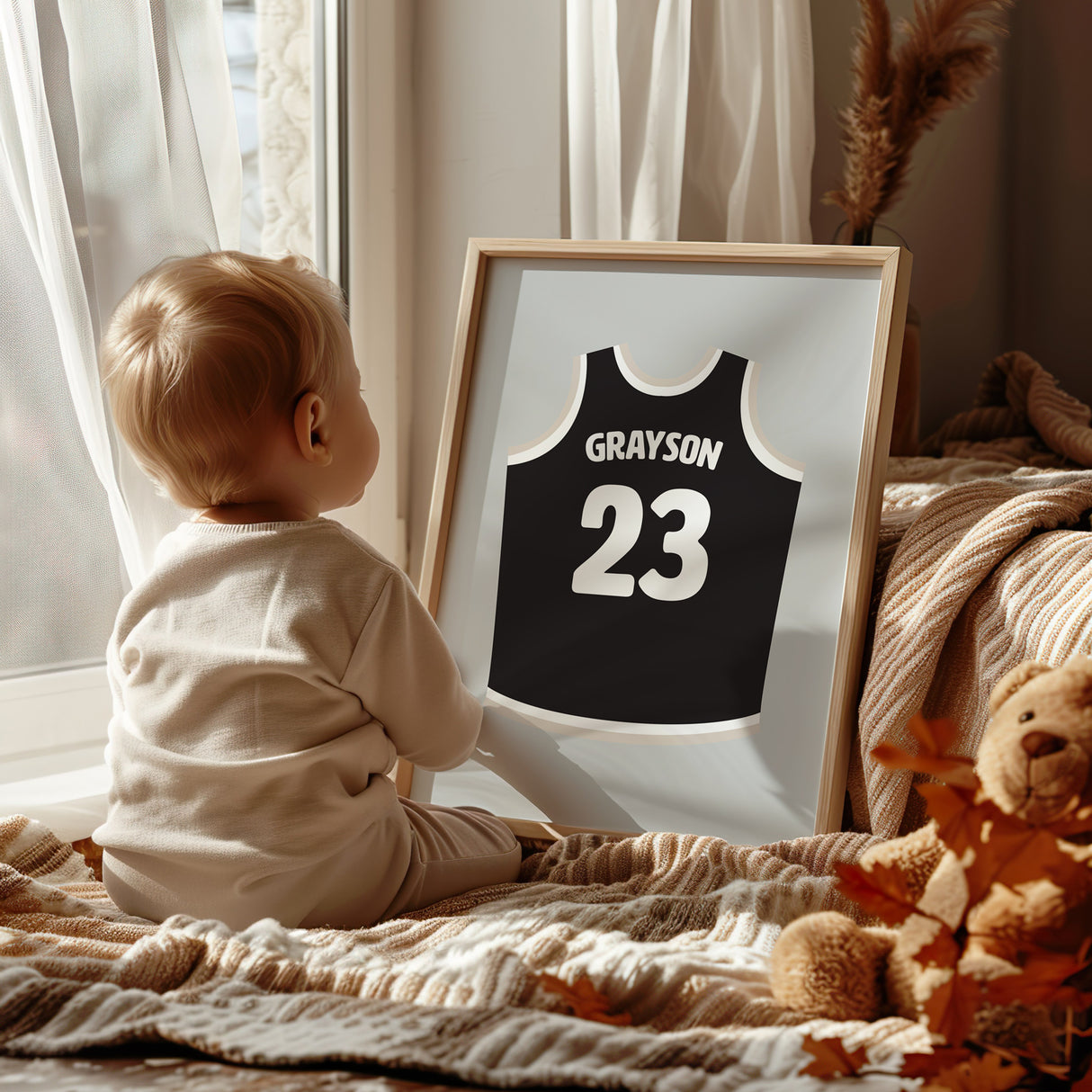 Custom Basketball Jersey Print – Personalized Name & Number Art