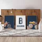 Motocross Bike & Monster Truck - Set of 3 Posters