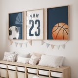 Sport Balls - Soccer & Basketball Set of 3 Posters