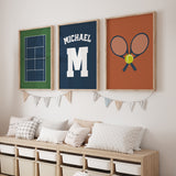 Tennis Court  - Set of 3 Posters