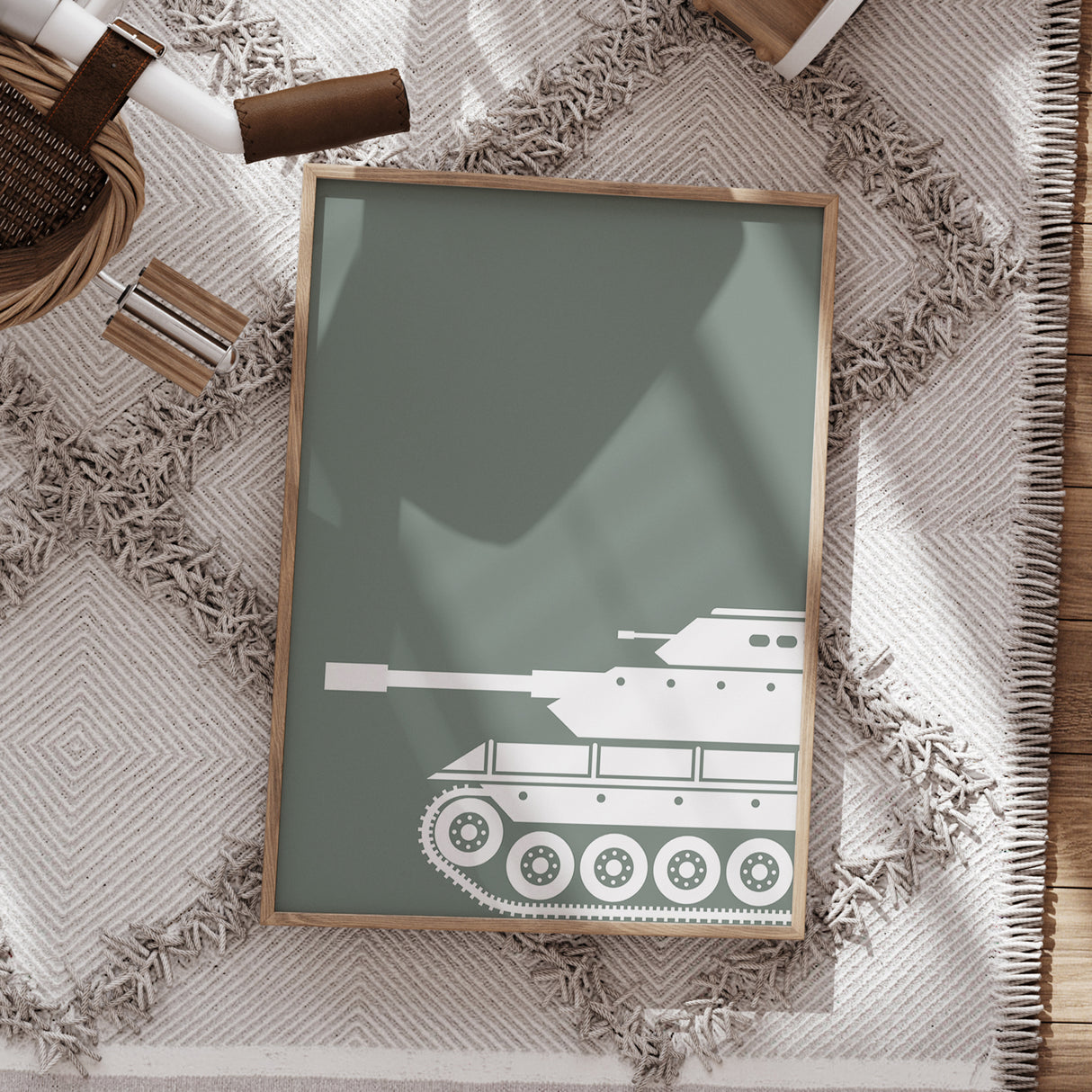 Military Tank Wall Art – Bold Decor for Kids' Rooms