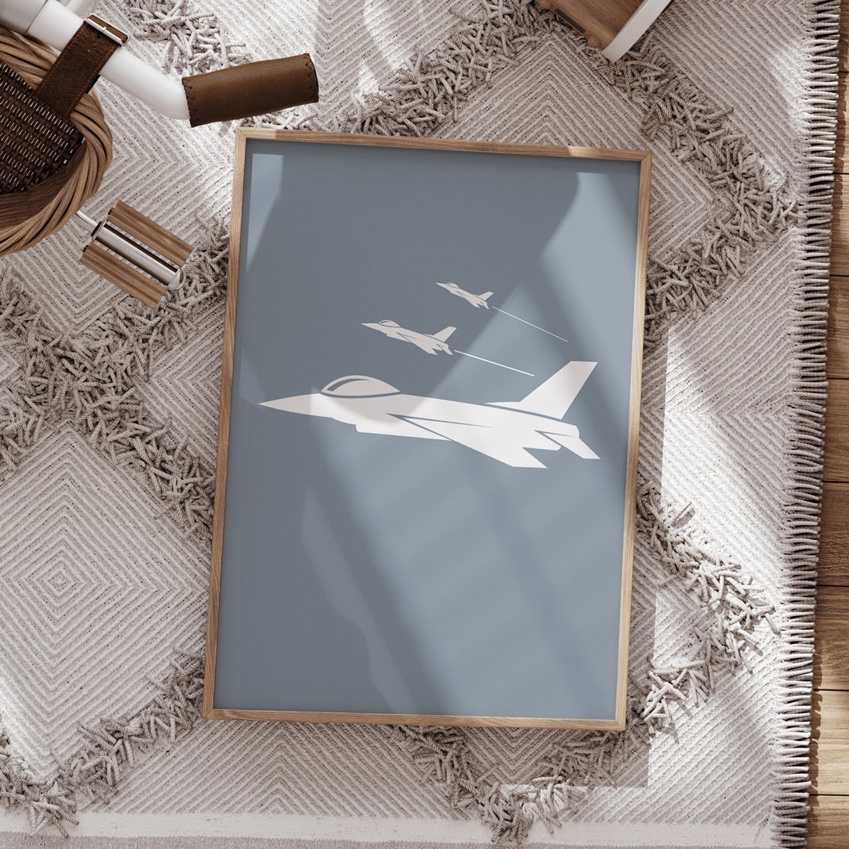 Aviation Adventure Nursery Wall Art – Minimalist Jet Silhouettes