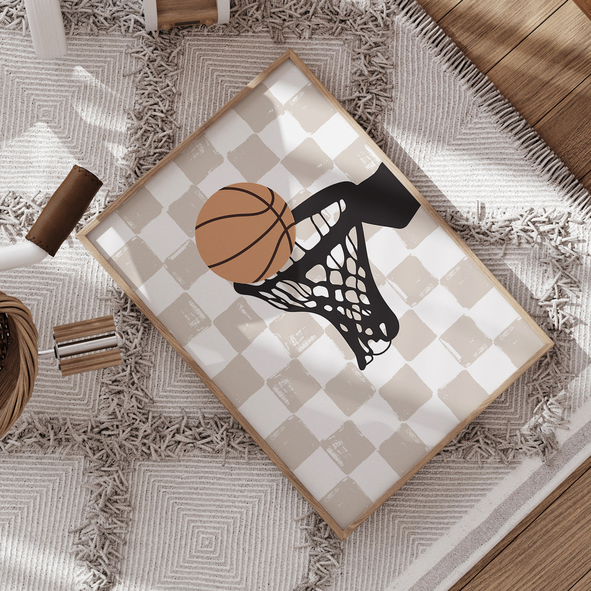 Basketball Wall Art – Stylish Sports Print for Kids' Rooms