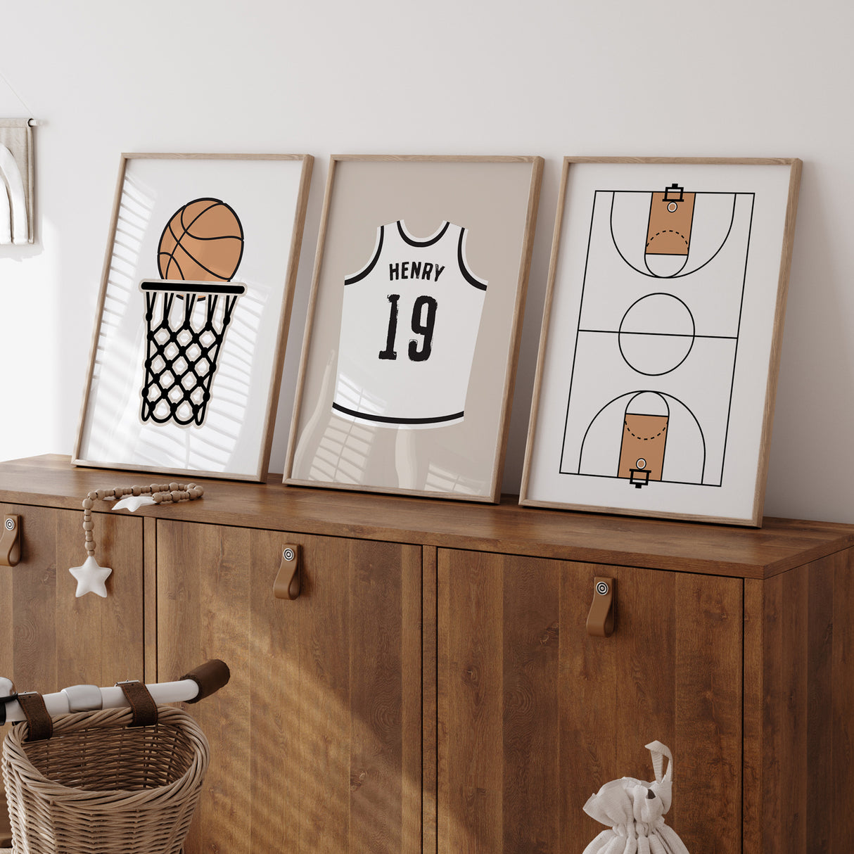 Basketball Oatmeal - Set of 3 Posters