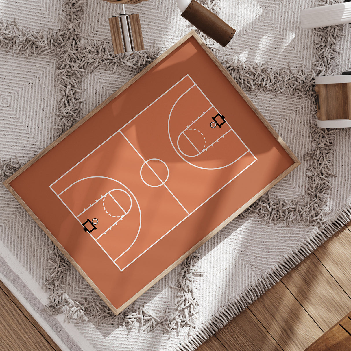 Basketball Court Wall Art – Minimalist Design