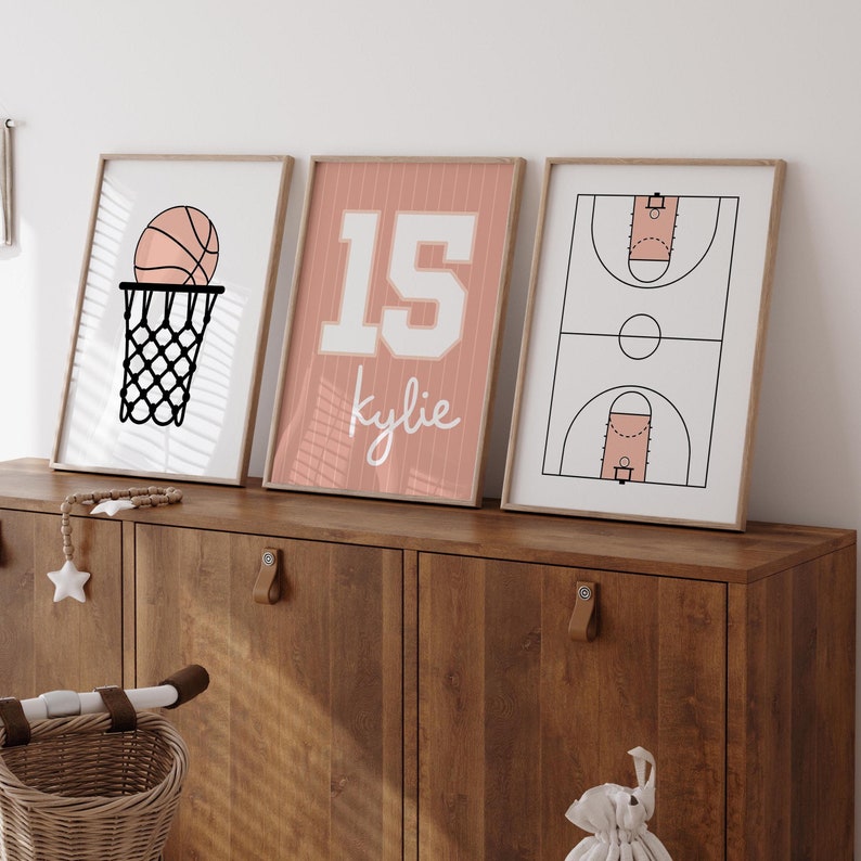 Basketball Girl  - Set of 3 Posters