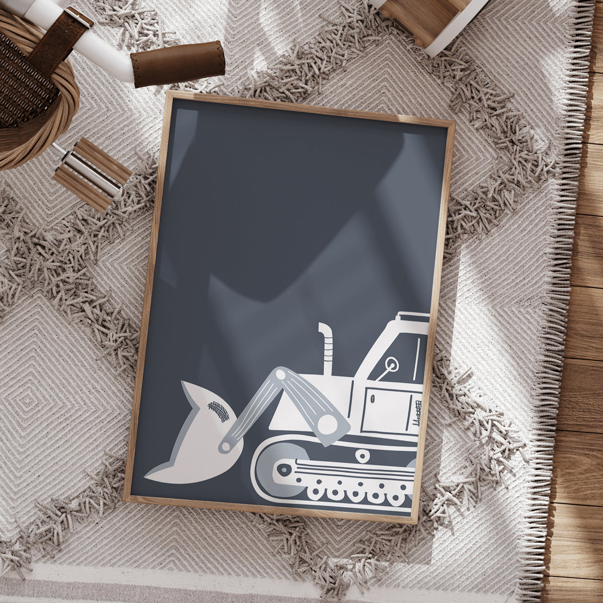 Bulldozer Wall Art – Construction Vehicle Design