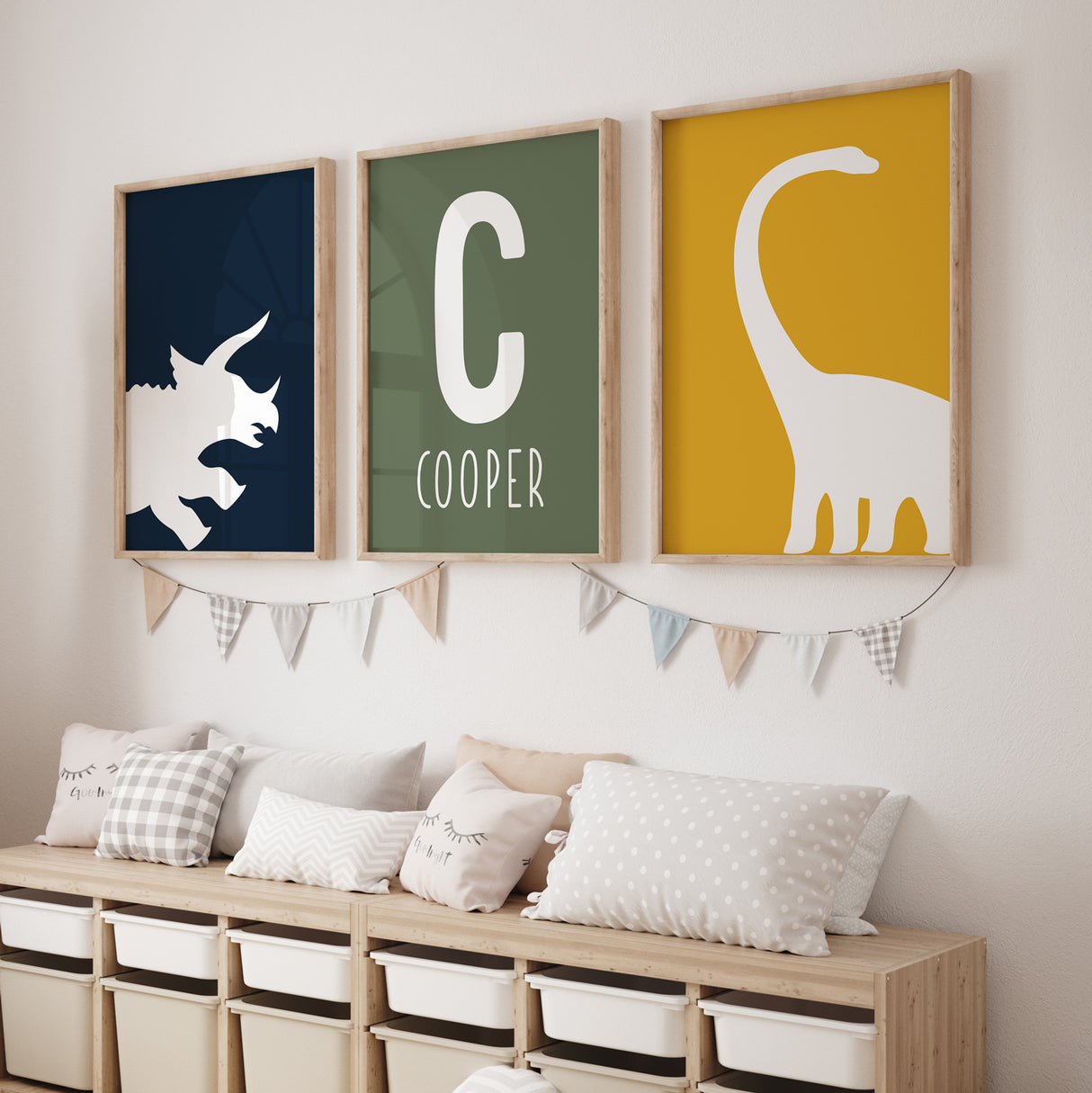 Triceratops & Brontosaurus - Set of 3 Posters