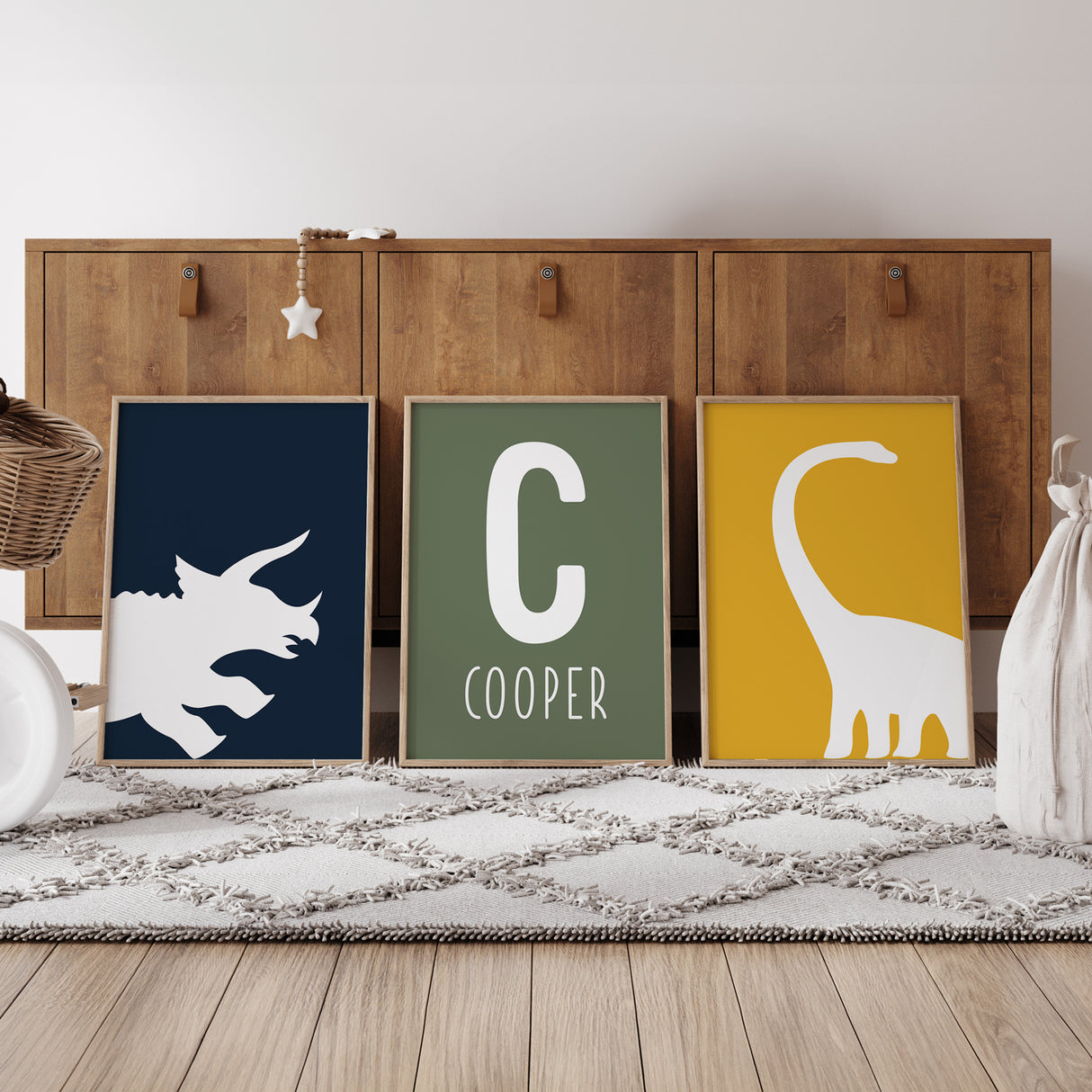 Triceratops & Brontosaurus - Set of 3 Posters