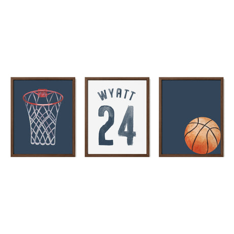Watercolor Basketball Wall Art