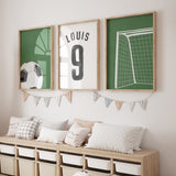 Soccer Green Watercolor - Set of 3 Posters