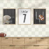 Watercolor Football Wall Art Set