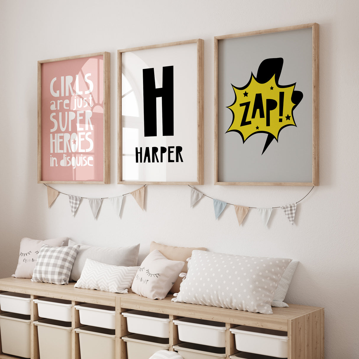 Girl Superhero - Set of 3 Posters