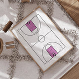 Basketball Girl Purple  - Set of 3 Posters