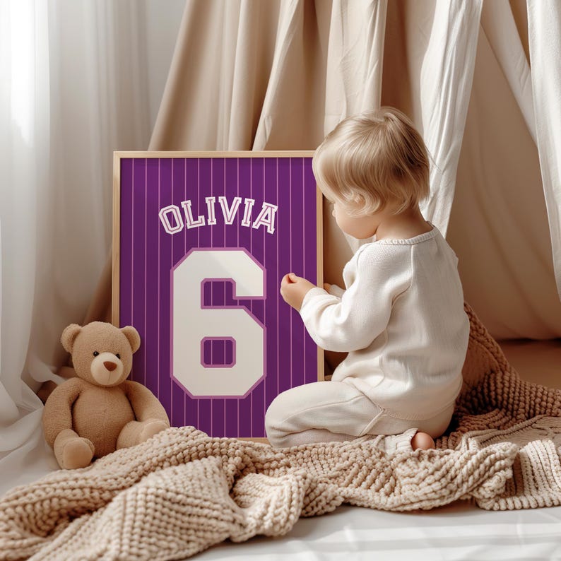 Basketball Girl Purple  - Set of 3 Posters