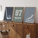 Hockey Wall Art – Custom Name & Number