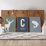 Deer and Fish - Set of 3 Posters