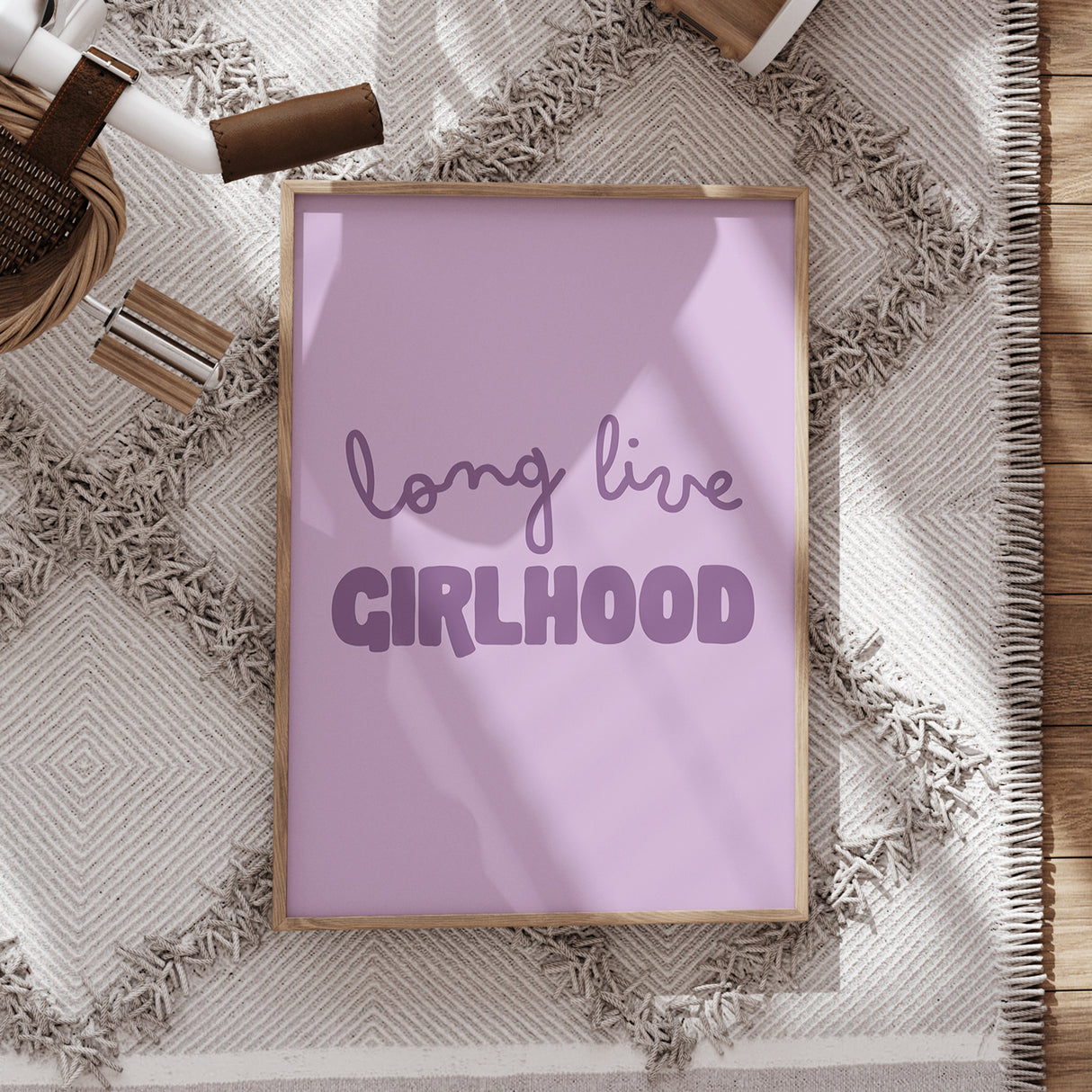 Long Live Girlhood – Lavender Quote Wall Art