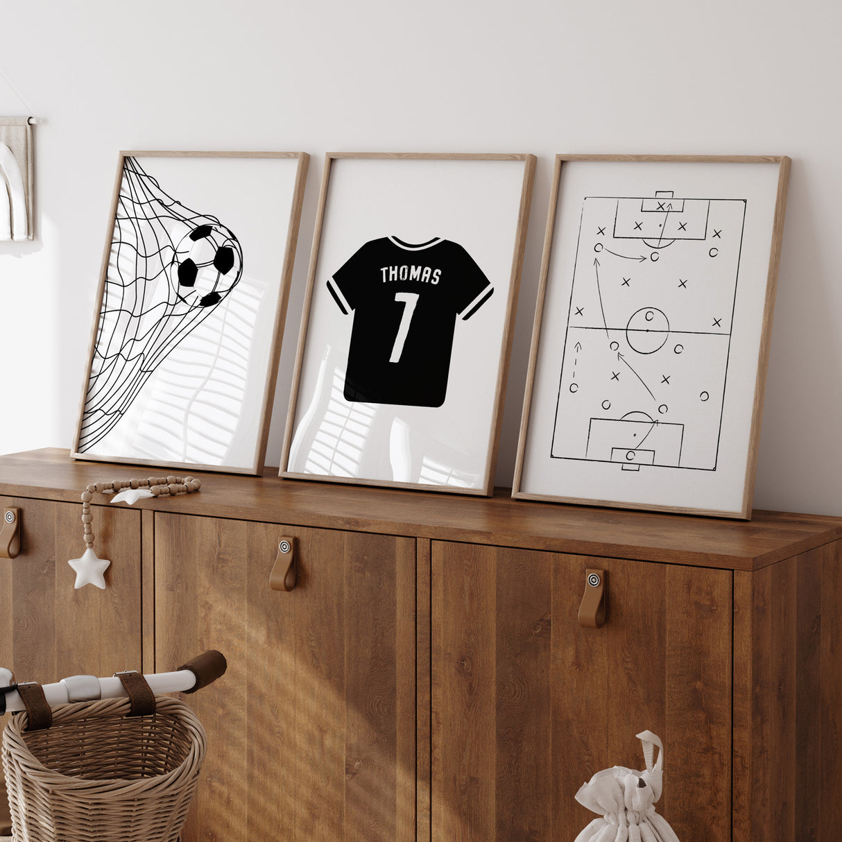 Soccer Black&White - Set of 3 Posters