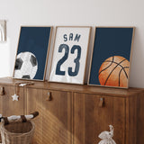 Sport Balls - Soccer & Basketball Set of 3 Posters