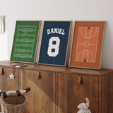 Soccer Field & Basketball Court - Set of 3 Posters