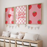 Strawberries - Set of 3 Posters