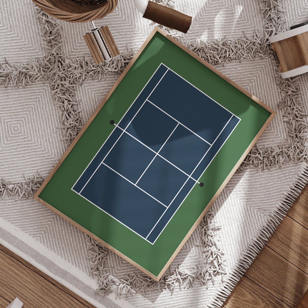 Tennis Court Wall Art – Sports Decor for Kids' Rooms